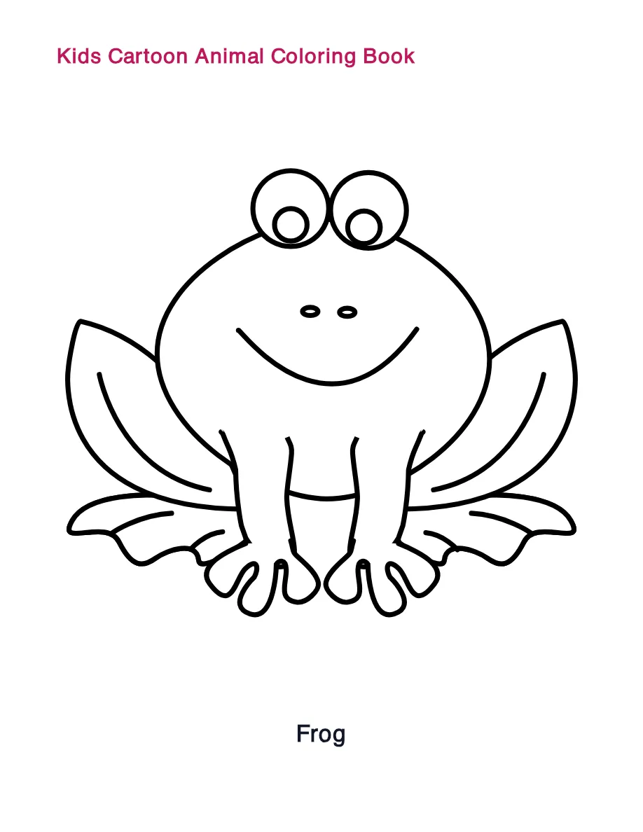 Frog coloring page